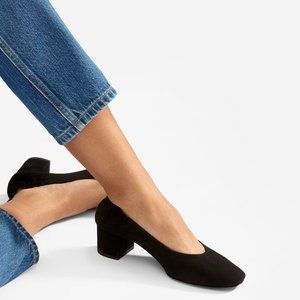 Everlane Day Heel in Black Suede | Size 9